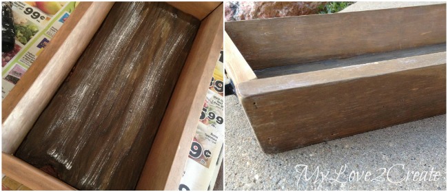 using white paint to age wood further