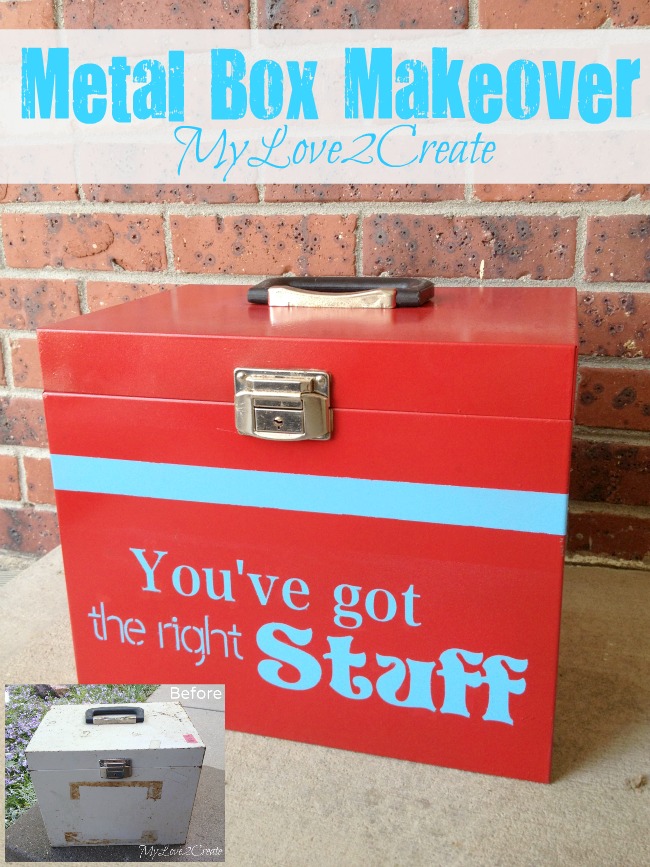 How to turn trash to treasure with a Metal box Makeover - now a fabulous decorating accent!