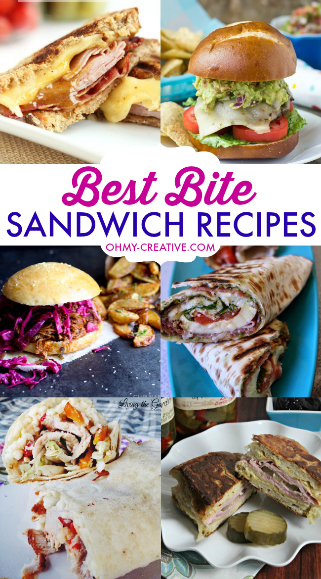 Best Bite Sandwich Recipes - they are perfect for meals at home, parties with friends and convenient to take a long for a picnic!   |  OHMY-CREATIVE.COM