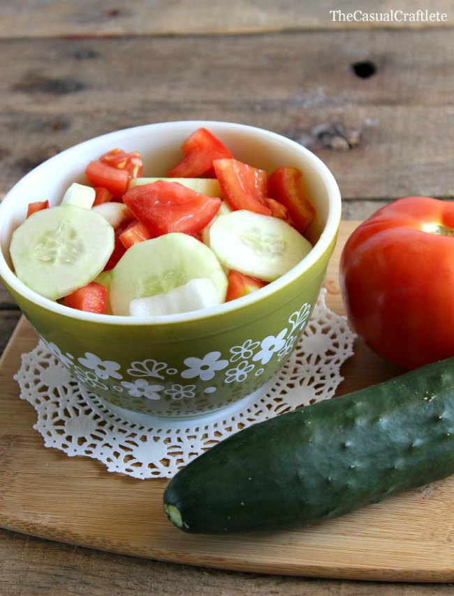 Easy Tomato Cucumber and Onion Salad