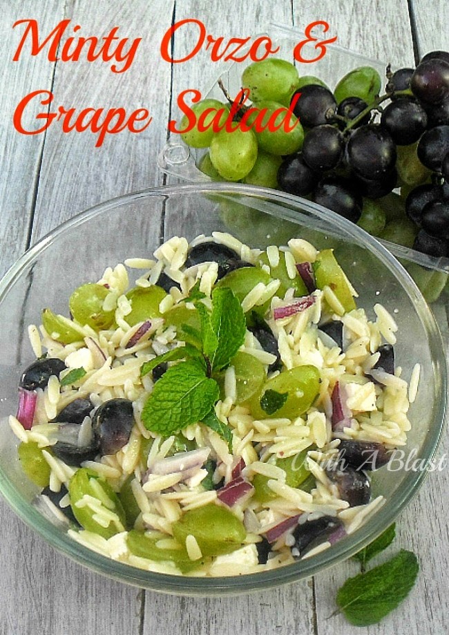 Minty Orzo and Grape Salad