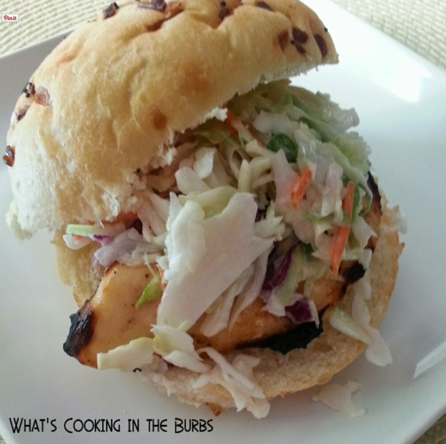 What's cooking in the burbs: Caribbean Jerk Chicken Sandwiches with Citrus Slaw