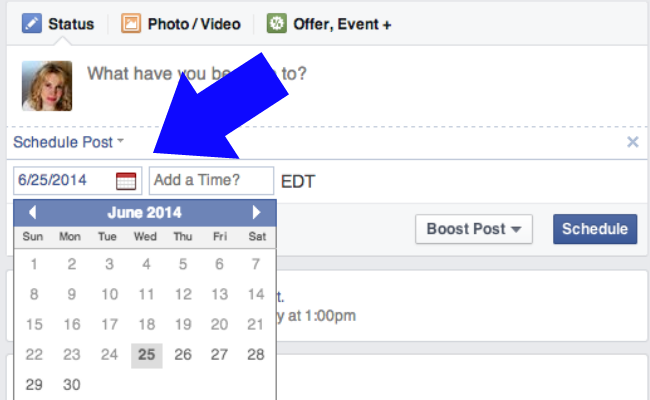 How To Schedule Shares On Facebook - Time saving buisness page tip | OHMY-CREATIVE.COM