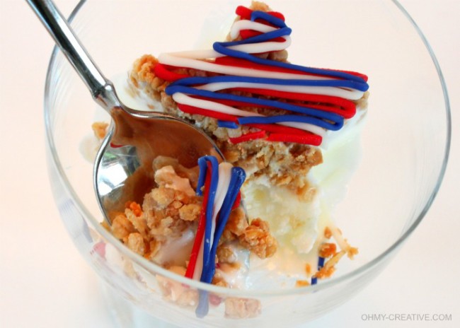 Patriotic Frozen Yogurt Stars 
