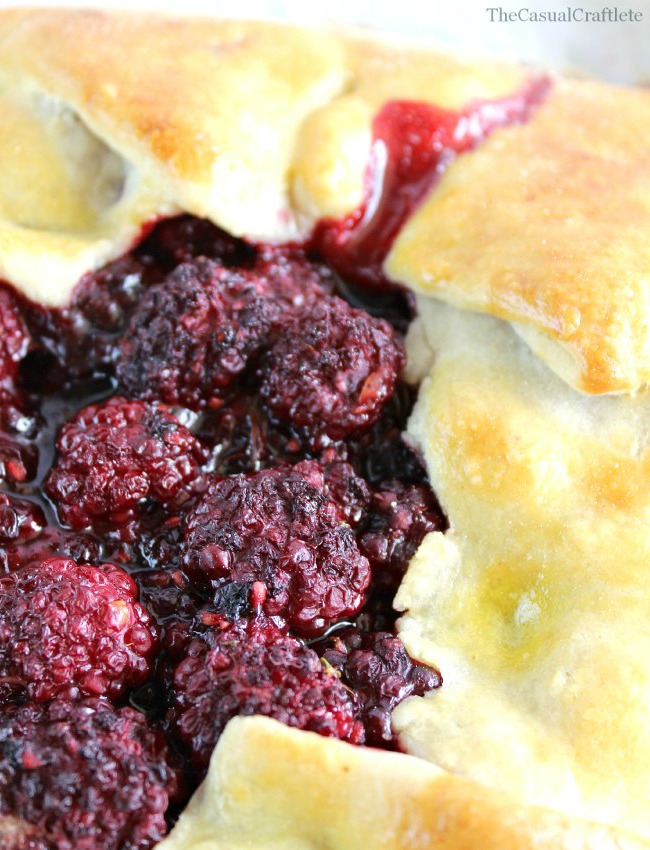 Blackberry and Thyme Rustic Pie by www.thecasualcraftlete.com for www.ohmycreative.com
