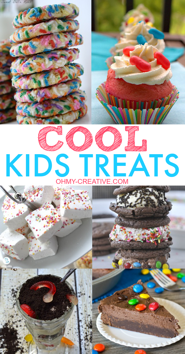Make a few of these super Cool Kids Treats! Colorful ideas for snacks, after school or parties | OHMY-CREATIVE.COM
