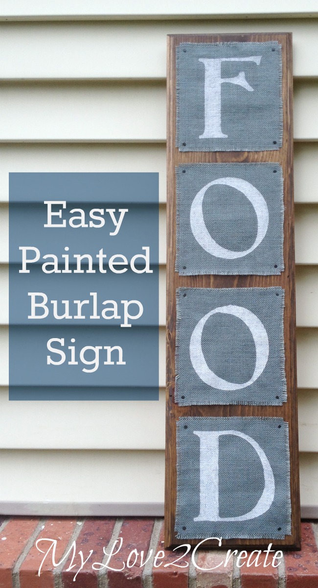 MyLove2Create, Easy Painted Burlap Sign