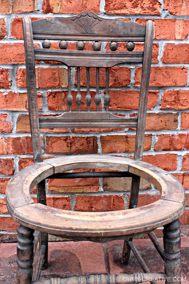 Ways to repurpose a seatless old vintage chair!