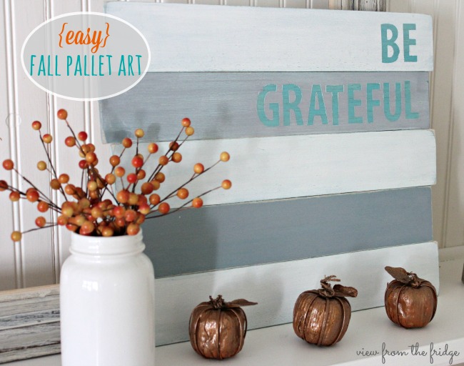 Easy Fall Pallet Art | View From The Fridge