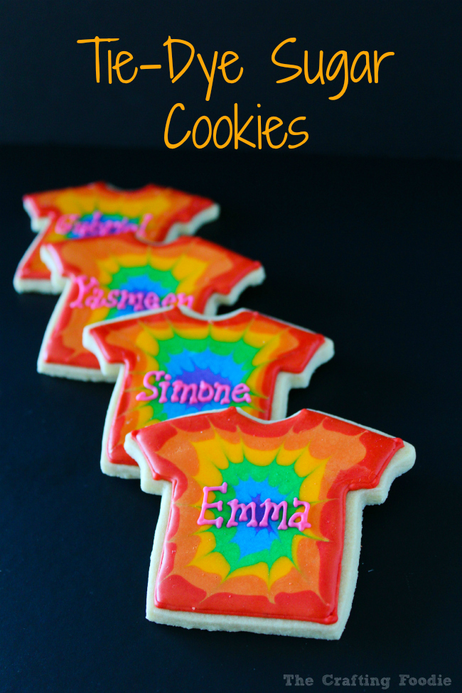 These bright Tie-Dye Sugar Cookies are perfect for that 70's party, kids parties and make a birthday party favor!