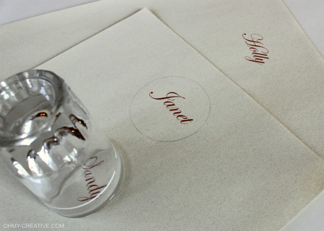 How to print names for place cards | OHMY-CREATIVE.COM