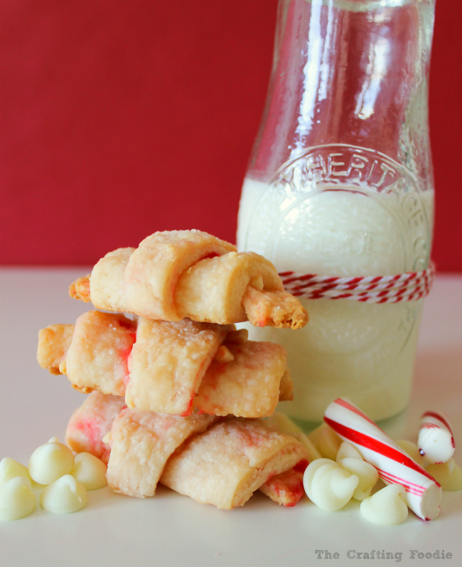 Peppermint White Chocolate Rugelach|The Crafting Foodie