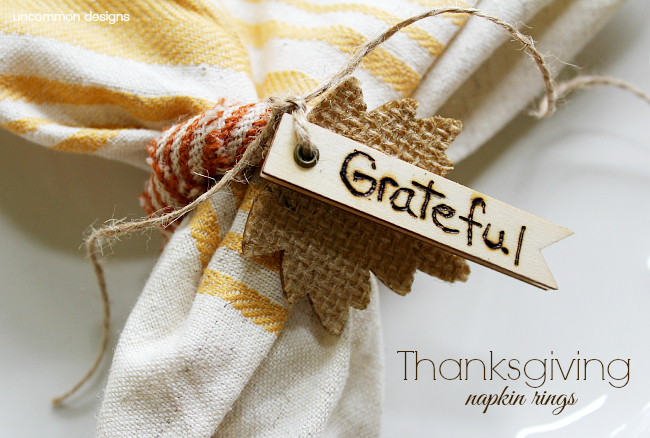 Thanksgiving napkin rings uncommon designs