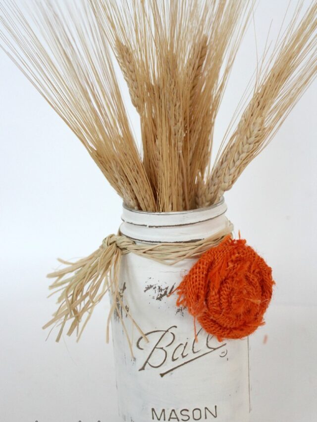 DIY Fall Mason Jar Table Decor