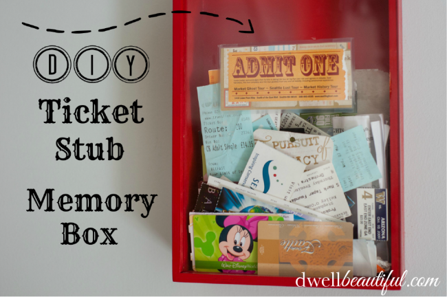 Ticket Stub Memory Box