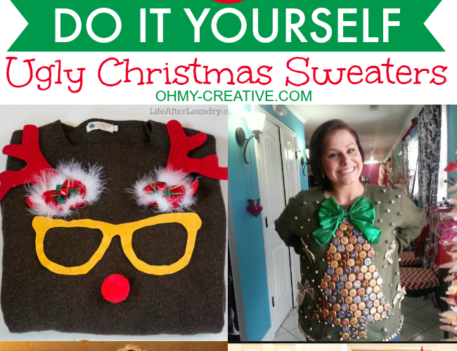 15 Do It Yourself Ugly Christmas Sweaters | OHMY-CREATIVE.COM