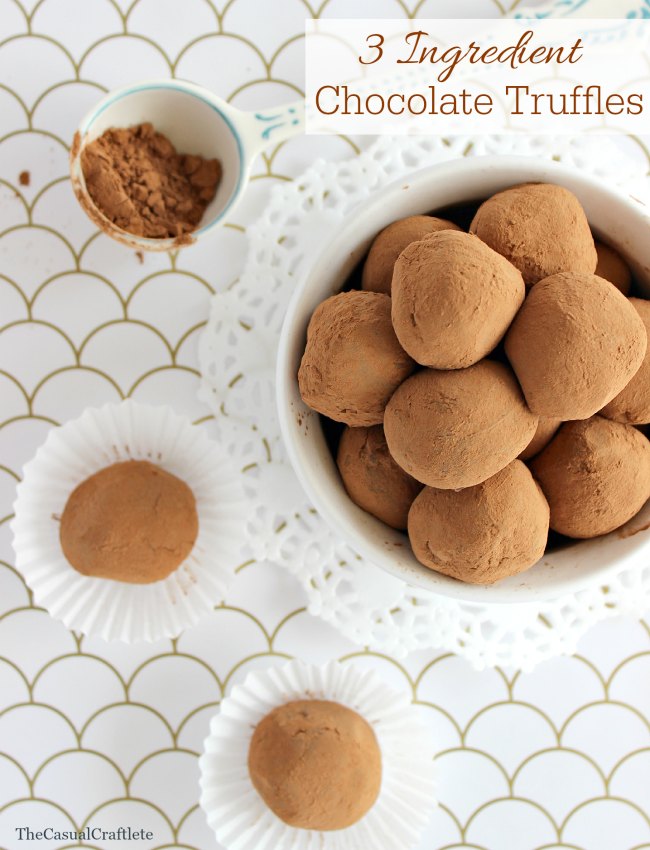 3 Ingredient Chocolate Truffles perfect for holiday entertaining or a cookie exchange!