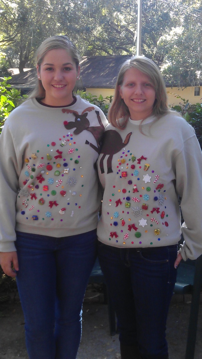 Reindeer Ugly Christmas Sweater for two