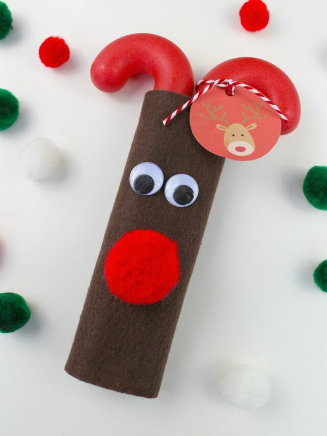 Christmas Candy Cane Reindeer Craft