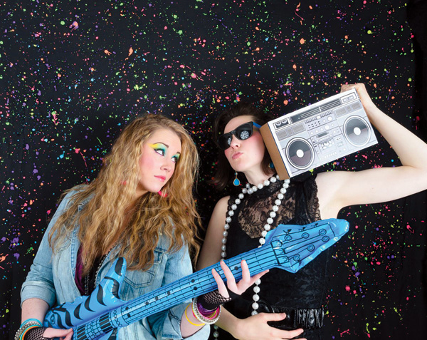 80s birthday party photo booth