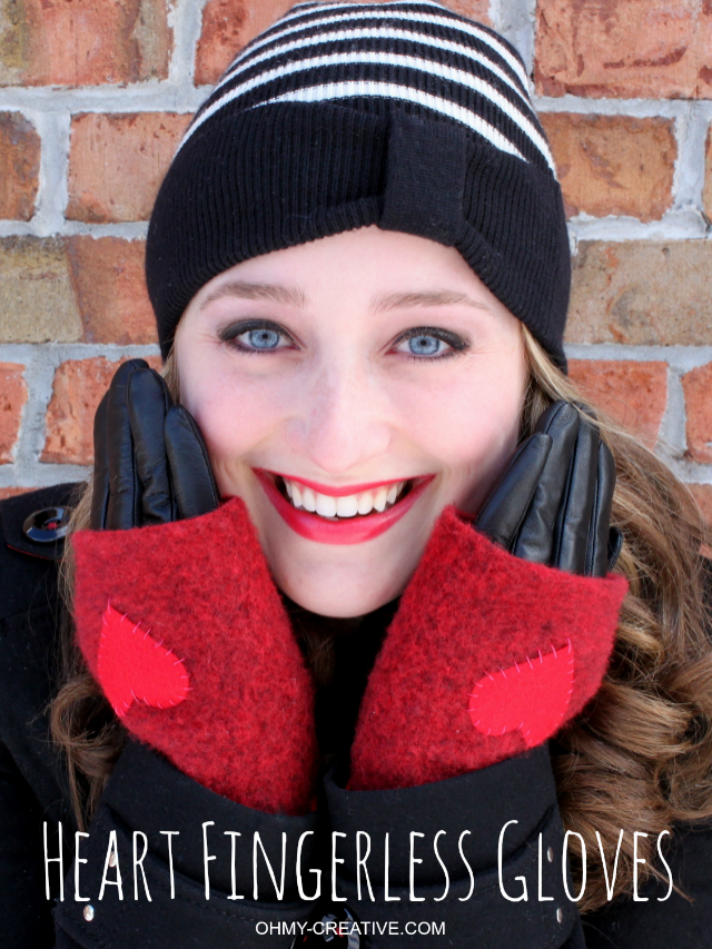 DIY Valentine Craft: Wool Fingerless Gloves