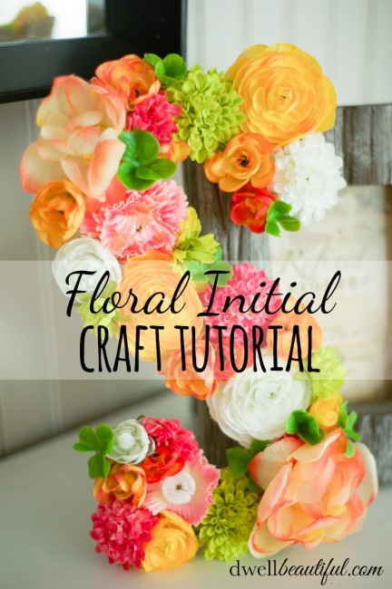 Easy DIY Floral Initial