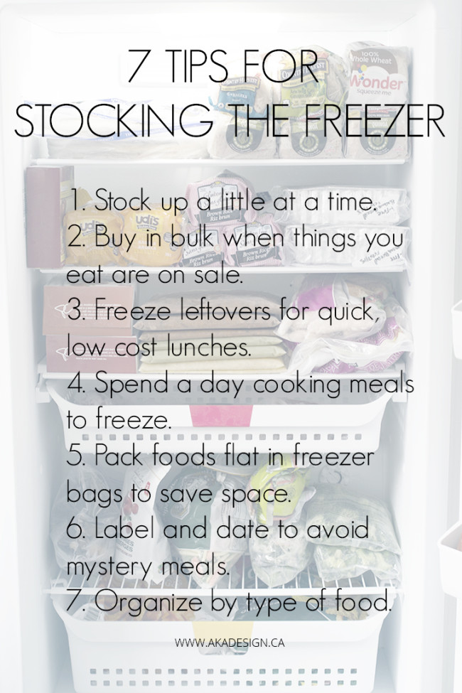 7 tips for stocking the freezer