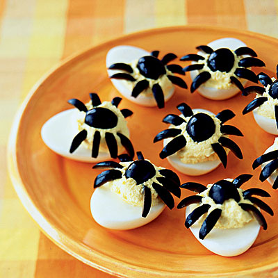 Halloween Spider Deviled Eggs