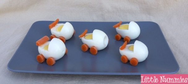 Hard Boiled Egg Baby Carriages for a Baby Shower