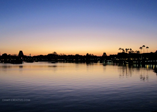 Epcot Lake in the Evening  |  OHMY-CREATIVE.COM