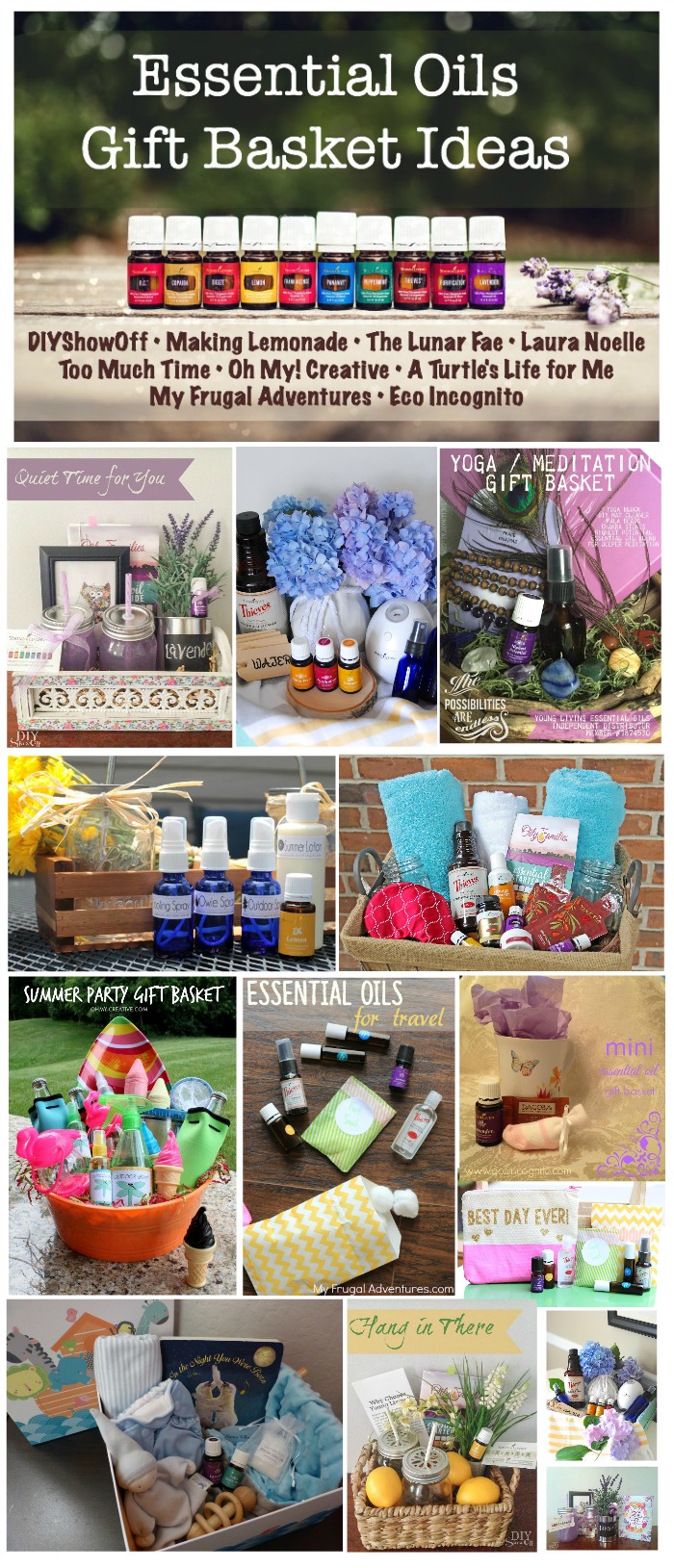 What perfect way to share your love for essential oils than to give them as gifts. Here you will find great ways to create an Essential Oils Gift Basket for many occasions!   |   OHMY-CREATIVE.COM