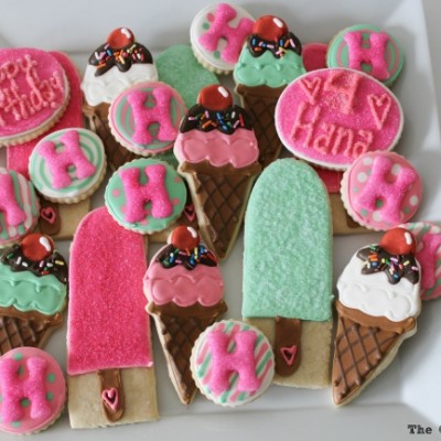 This whimsical set of Ice Cream Decorated Cookies starts with a soft, delicious sugar cookie base, and they're decorated with colorful royal icing. These cookies have all the fun of ice cream without any of the melted mess! The Crafting Foodie for OHMY-CREATIVE.COM