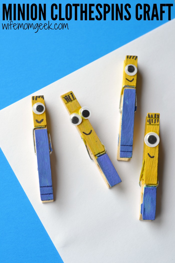 minion clothespins pin craft