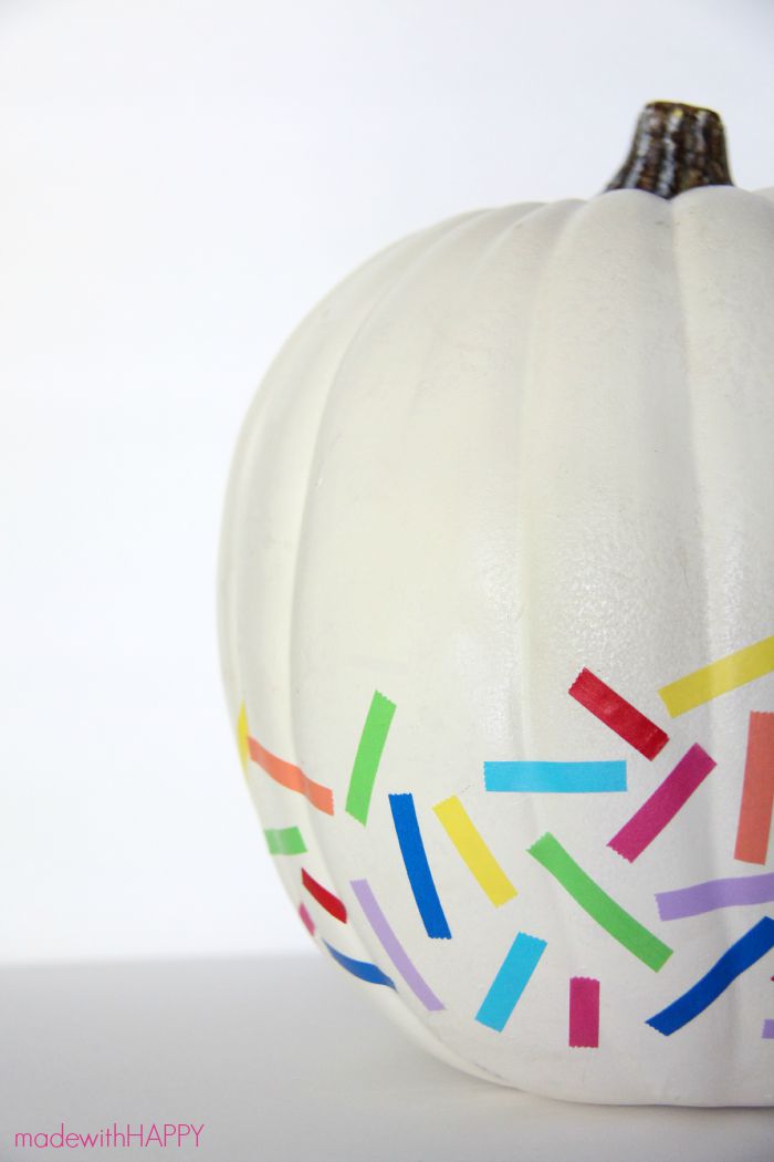 Washi tape no carve pumpkin