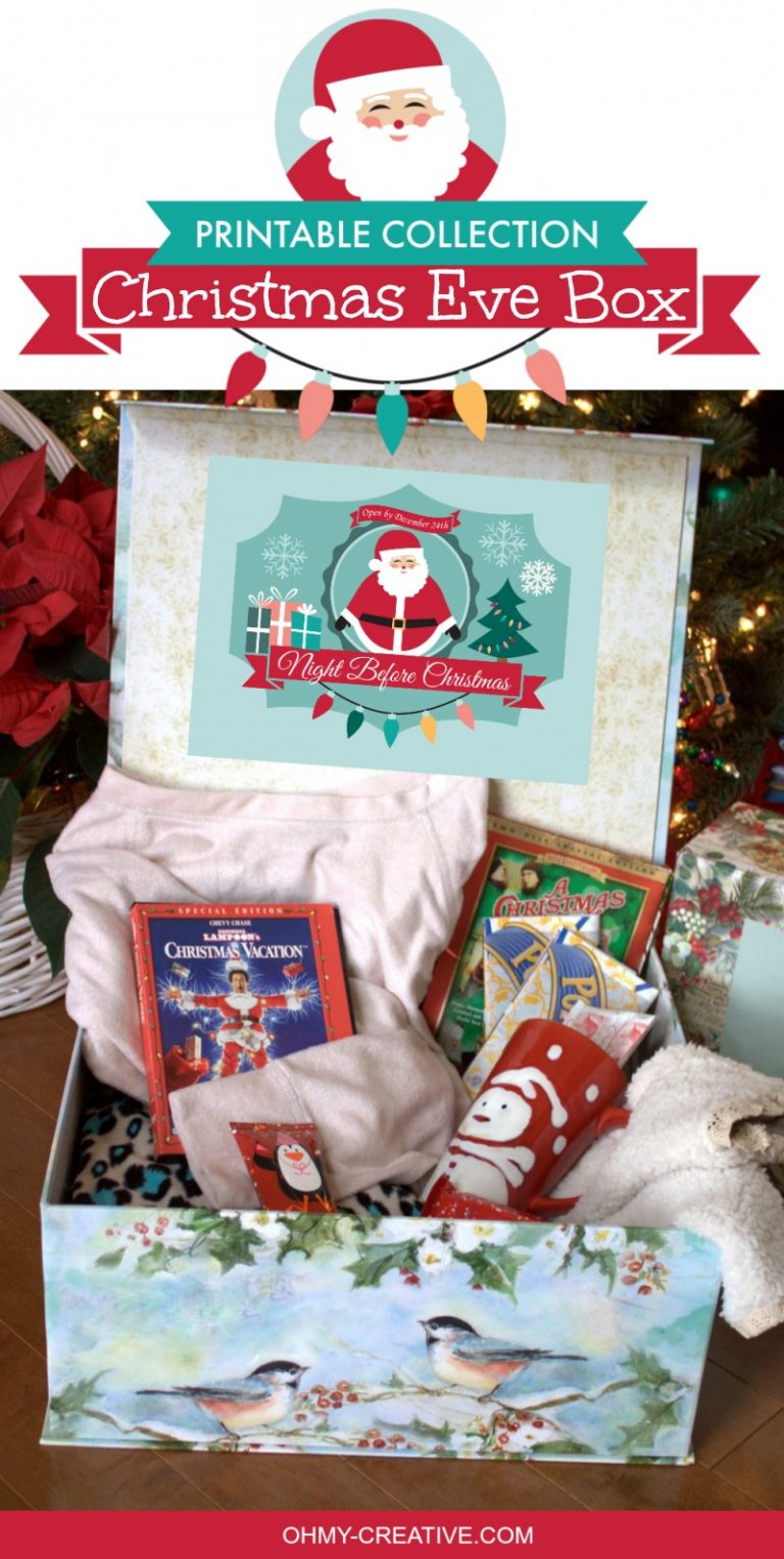 Christmas Eve Box Printables collection and Santa Christmas Printables