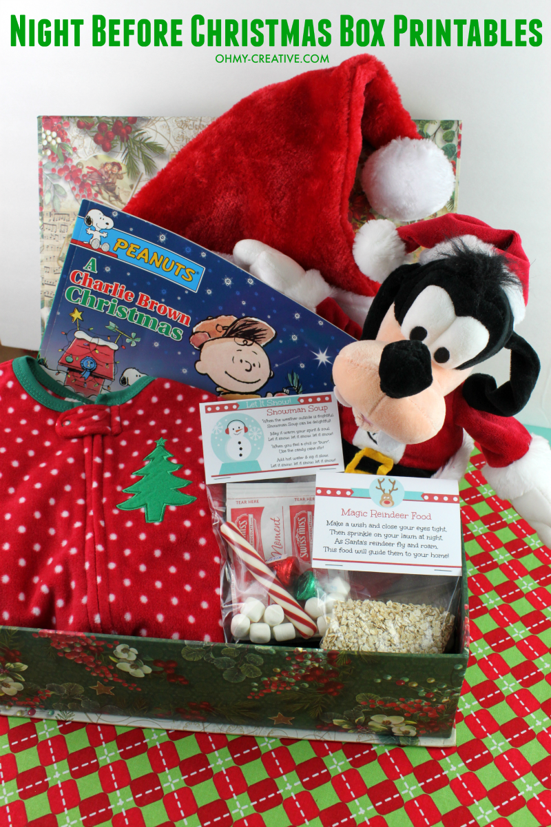 Night Before Christmas Box With Free Printable Label