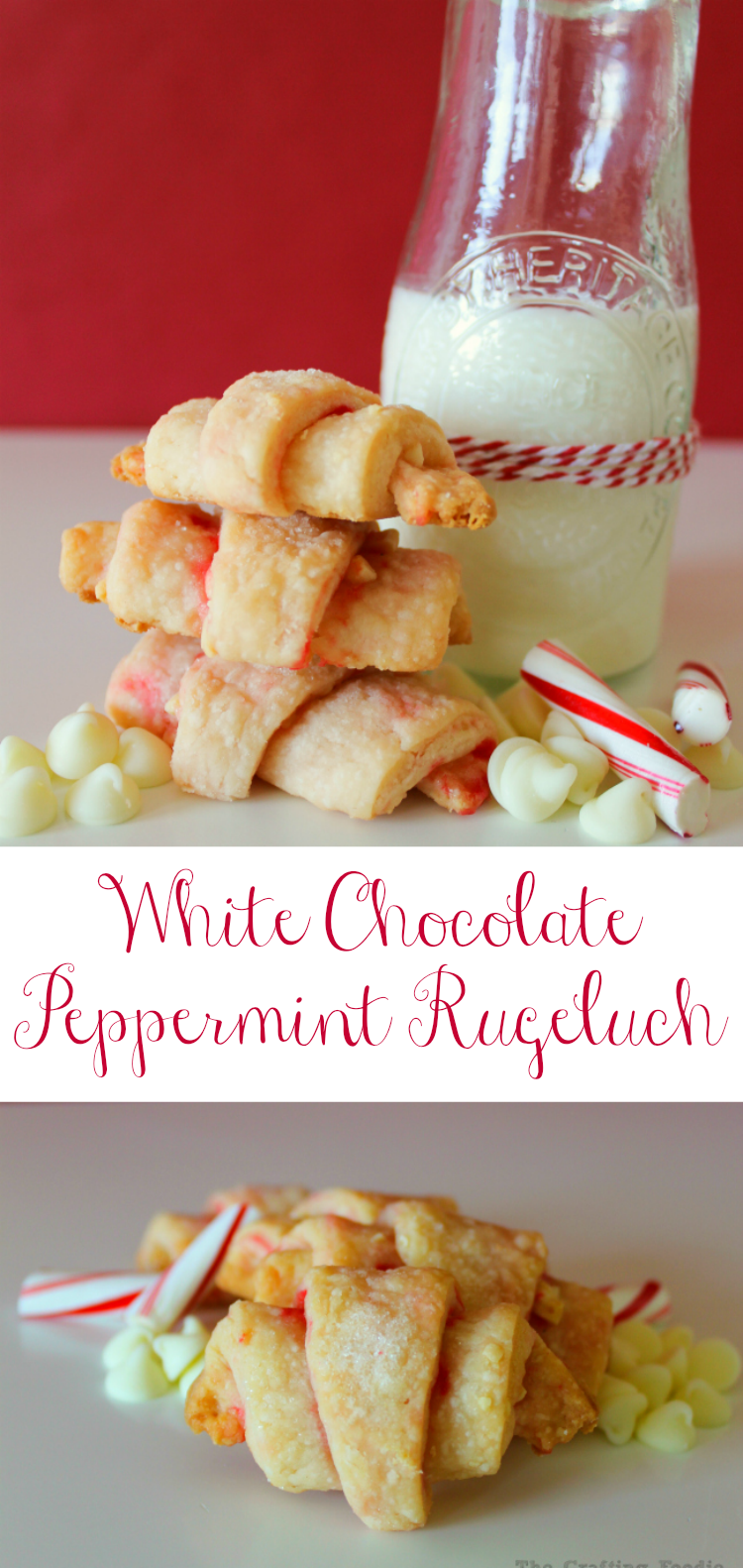 Peppermint White Chocolate Rugelach Recipe OHMY-CREATIVE.COM | Rugelach Recipe | Chocolate Rugelach Recipe | Easy Rugelach Recipe | Best Rugelach Recipe