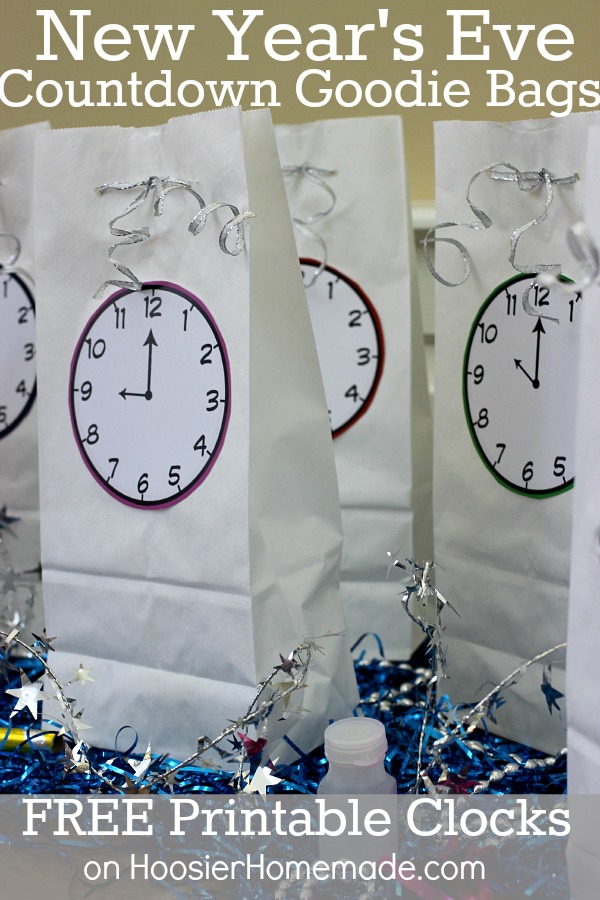 New Year's Eve Printable Countdown Bags