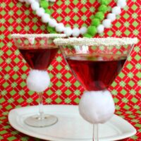 This Pomegranate Martini or Santa Hat Martini is the perfect holiday Christmas Cocktail; it will have guests Ho Ho Hoing for more than one!