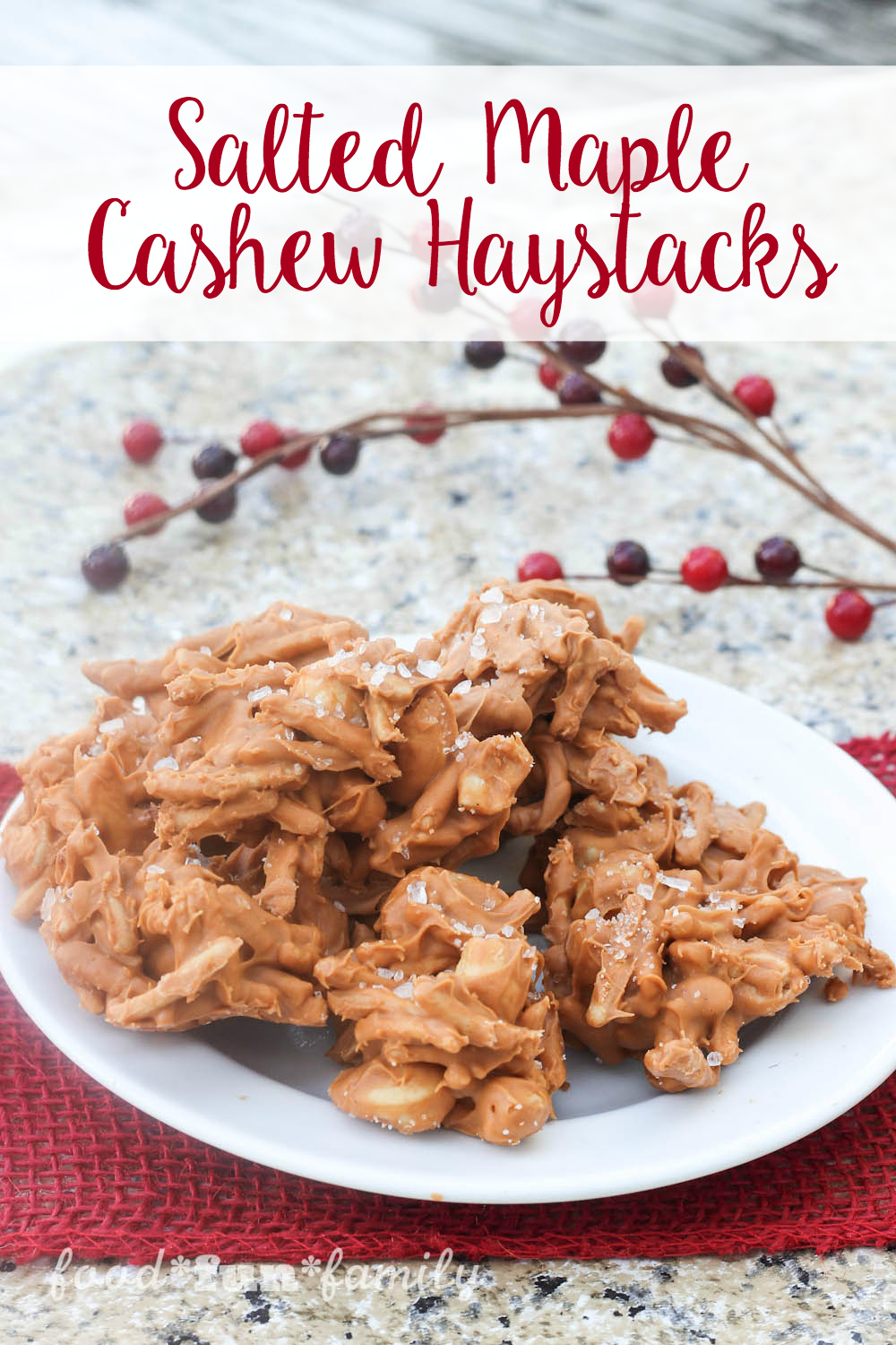 Salted-Maple-Cashew-Haystacks-no-bake-recipe-by-Food-Fun-Family-