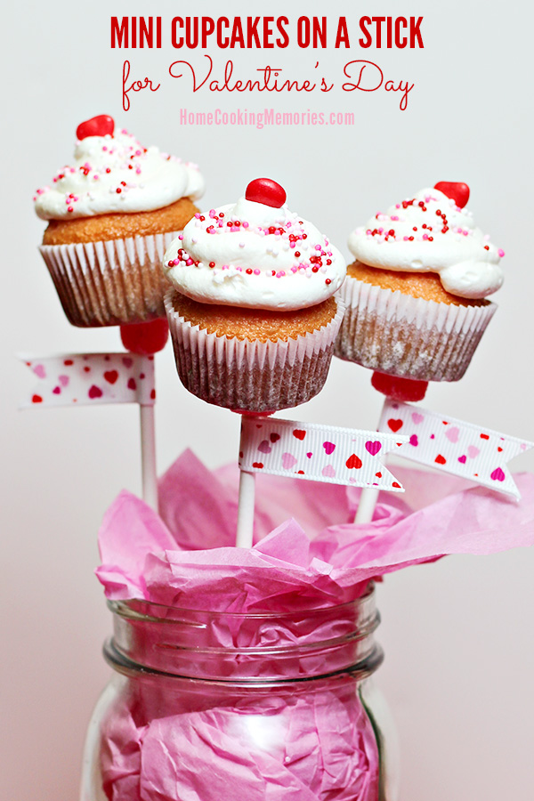 Mini Cupcakes on a Stick or Valentines Day