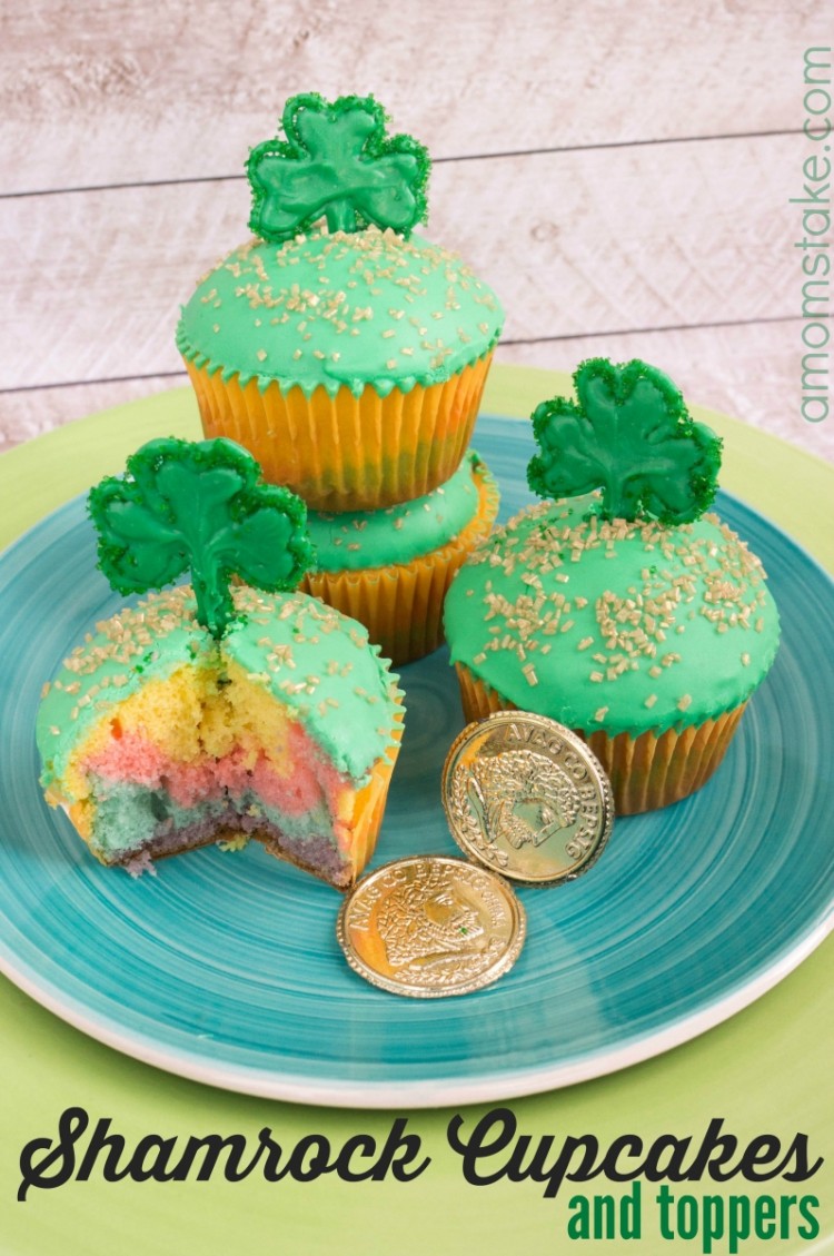 Shamrock Rainbow Cupcakes