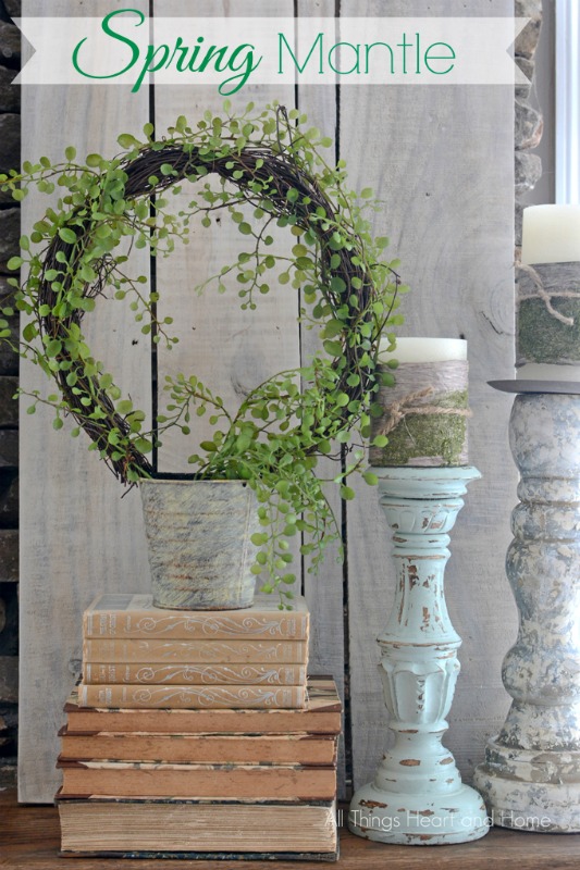 How to decorate a spring mantle