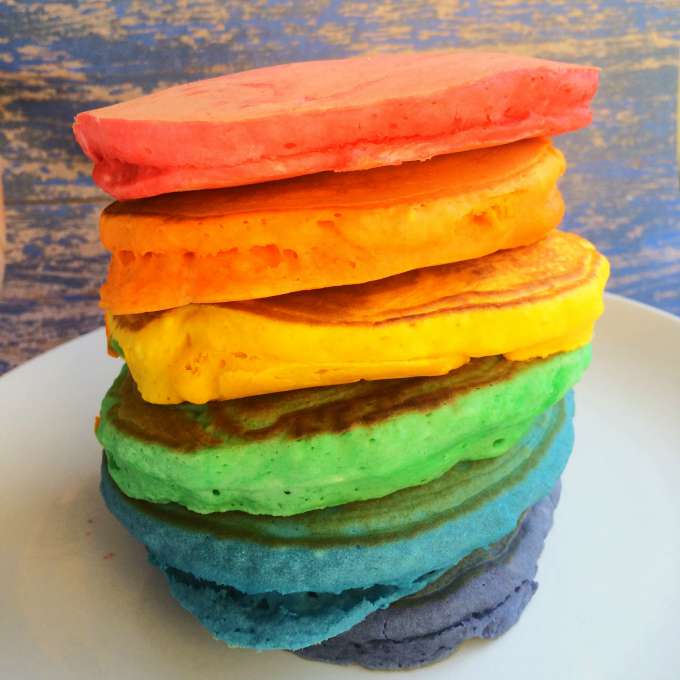 Rainbow Pancakes - Fun Rainbow Food
