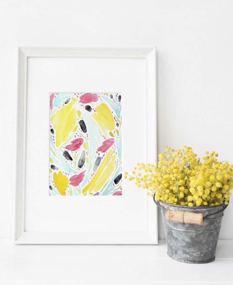 SPRING TIME HAND PAINTED WATERCOLOR PRINTABLE