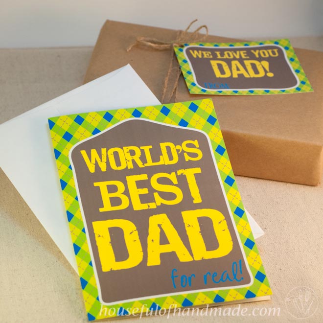 Free printable cards and tags for Father's Day from Housefulofhandmade.com