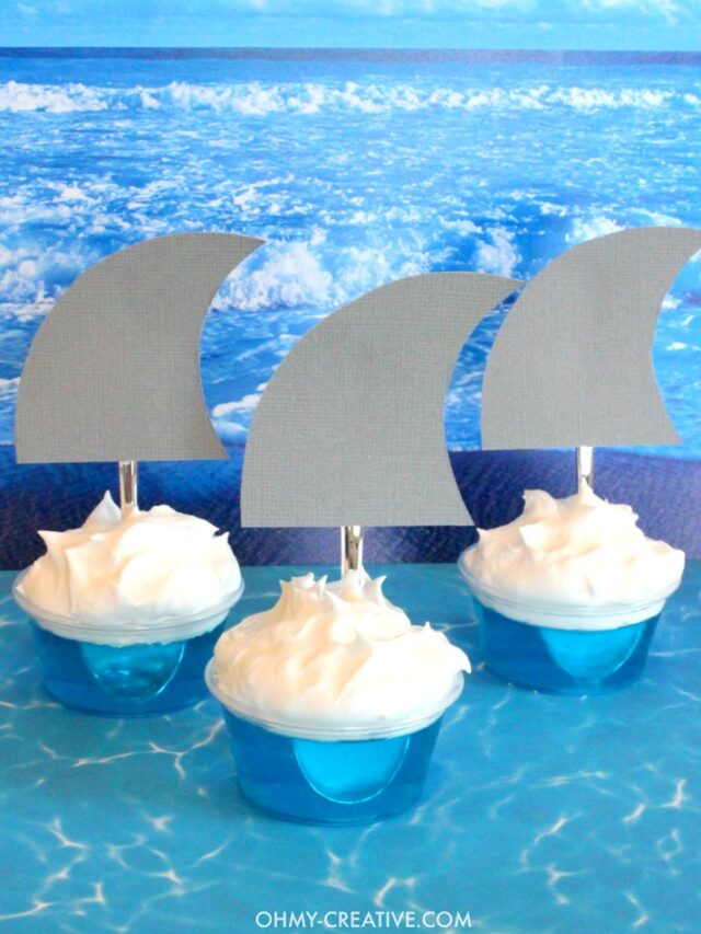 Pool Party Shark Fin Jello Shots