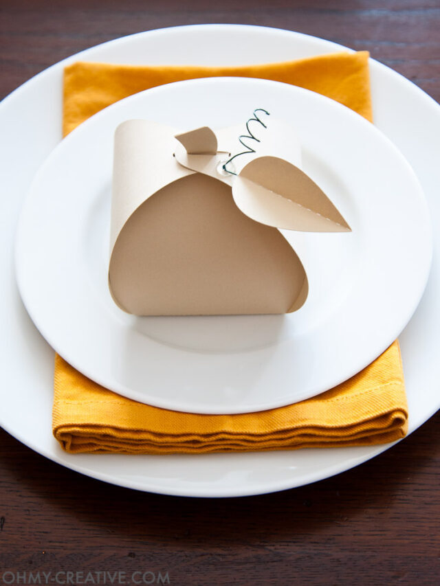Paper Pumpkins Thanksgiving Table Decor