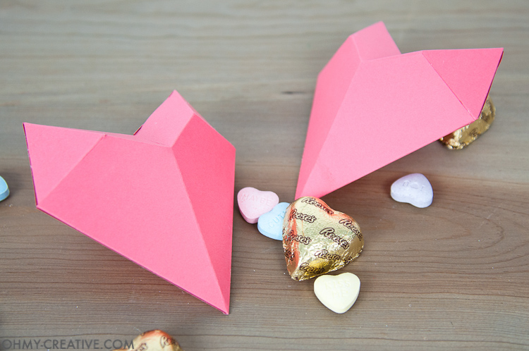 How to make a 3D Paper Heart Box - Paper Valentine | Free Printable Valentine | Printable Paper Heart | Origami Heart | Non-candy Valentine | Heart Box | Treat Box | Kids Valentine Ideas | Valentine Gift Ideas