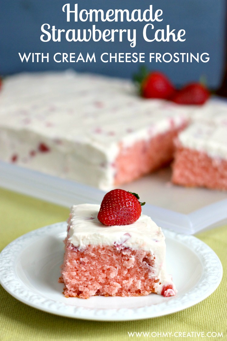 The Best Strawberry Cake With Whipped Cream Cheese Frosting